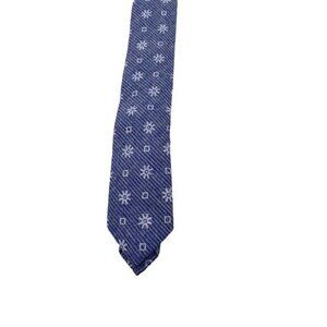 Skinny Tie Madness - Men’s Floral Tie Blue White‎ SKM2102